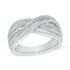 Thumbnail Image 1 of Diamond Accent Crossover Ring in Sterling Silver