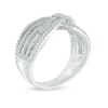 Thumbnail Image 2 of Diamond Accent Crossover Ring in Sterling Silver