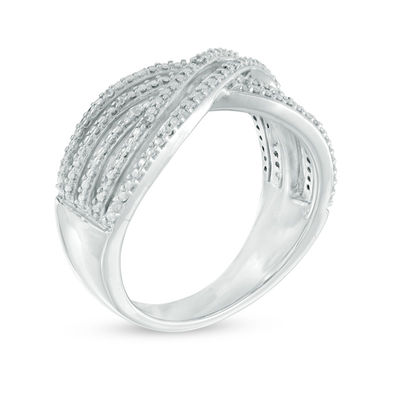 Ring.☆.。.:*・° 1.00ctw Round Cut Diamond Cluster Brushed Signet Ring 10k
