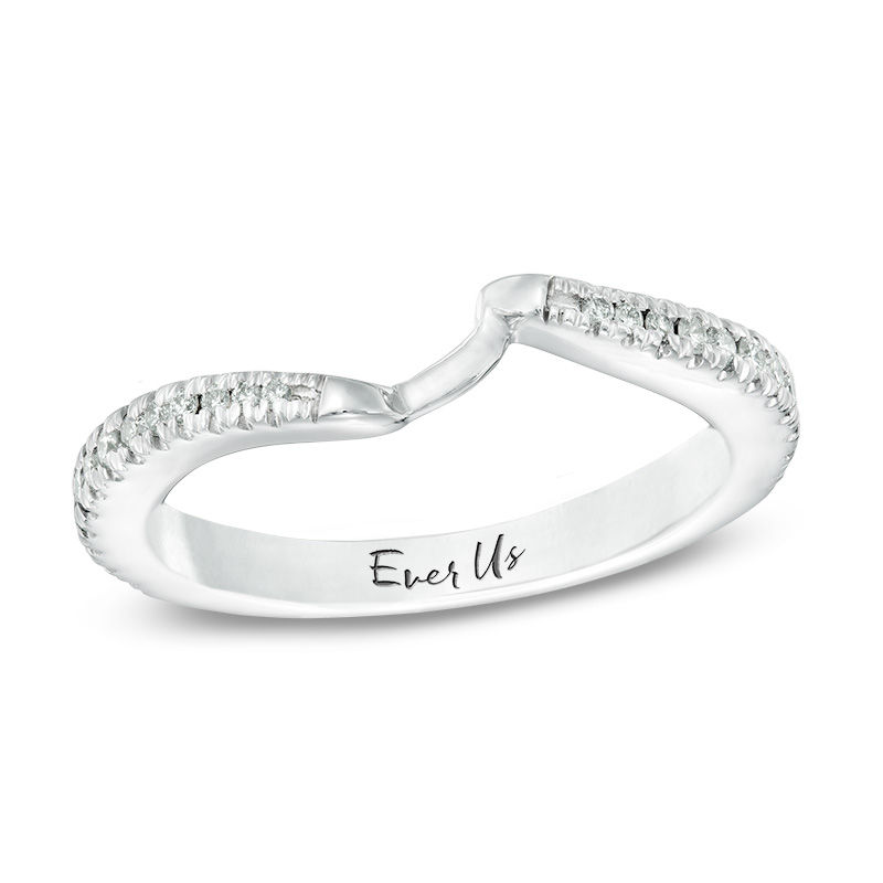 Ever Us™ 1/4 CT. T.W. Diamond Contour Band in 14K White Gold