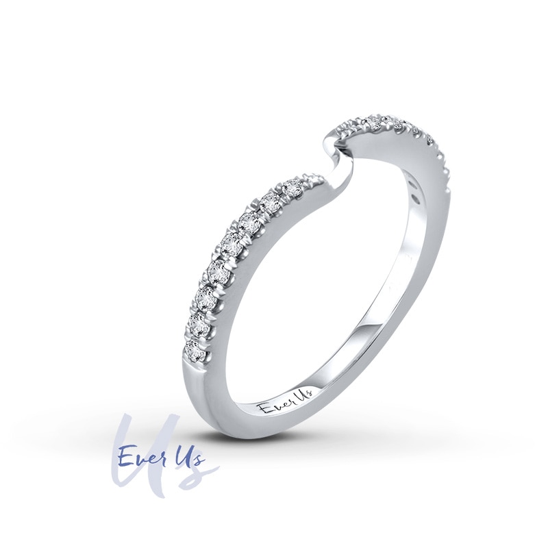 Ever Us® 1/4 CT. T.W. Diamond Contour Band in 14K White Gold