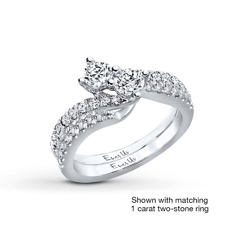 Ever Us® 1/4 CT. T.W. Diamond Contour Band in 14K White Gold