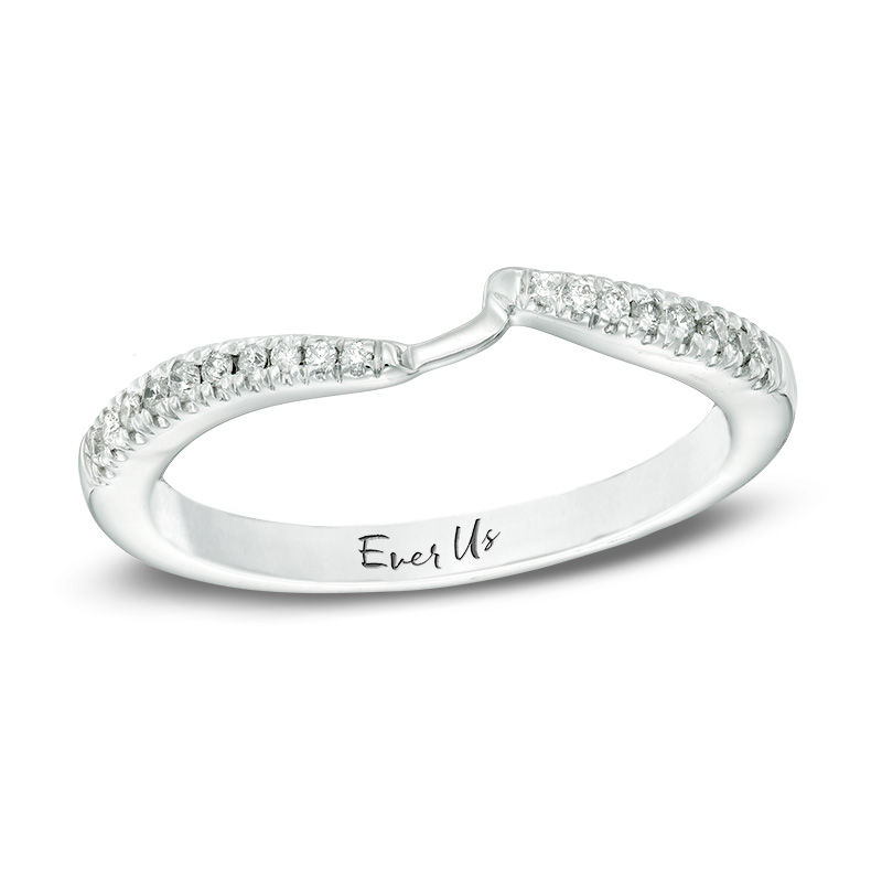 Ever Us® 1/8 CT. T.W. Diamond Contour Band in 14K White Gold