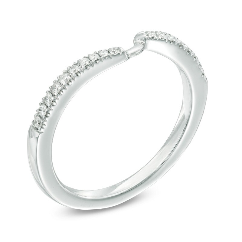 Ever Us® 1/8 CT. T.W. Diamond Contour Band in 14K White Gold