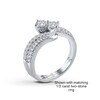 Thumbnail Image 3 of Ever Us® 1/8 CT. T.W. Diamond Contour Band in 14K White Gold