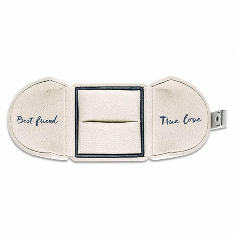 Main Image 4 of Ever Us® 1/8 CT. T.W. Diamond Contour Band in 14K White Gold