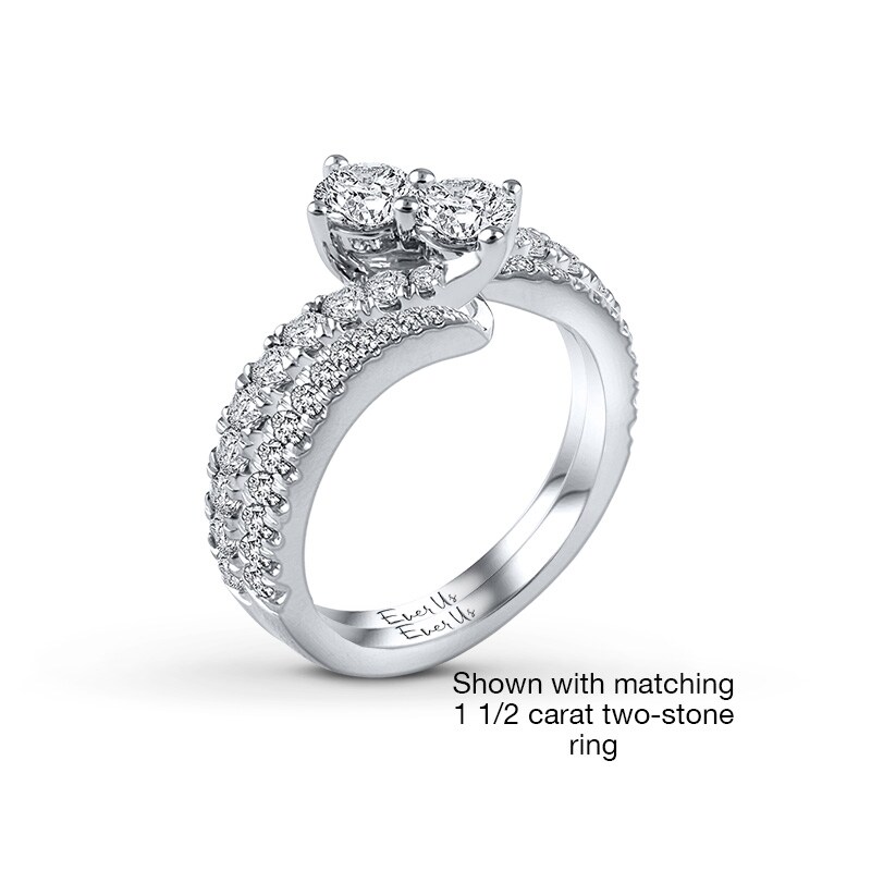 Main Image 3 of Ever Us® 1/5 CT. T.W. Diamond Contour Band in 14K White Gold