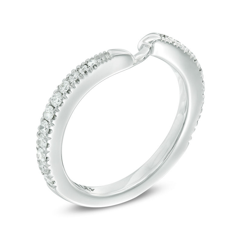 Main Image 2 of Ever Us® 1/3 CT. T.W. Diamond Contour Band in 14K White Gold