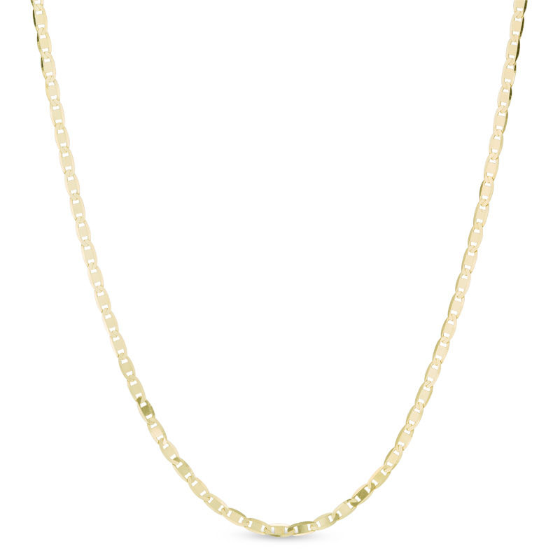Ladies' 1.7mm Mariner Chain Necklace in Solid 10K Gold - 18