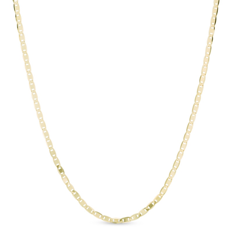 Main Image 1 of Ladies' 1.7mm Mariner Chain Necklace in Solid 10K Gold - 18"