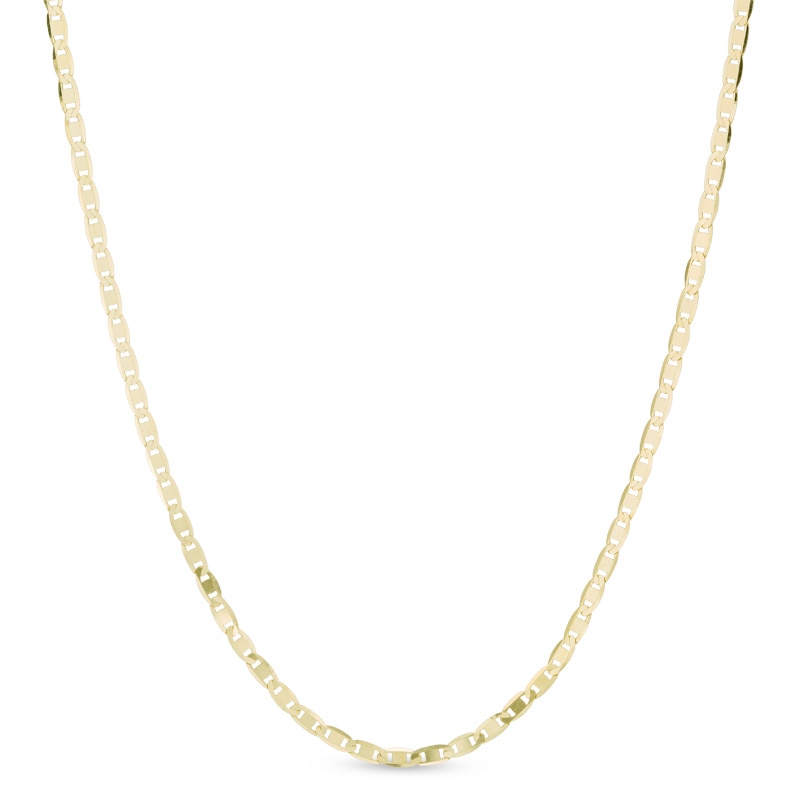 Ladies' 1.7mm Mariner Chain Necklace in Solid 10K Gold