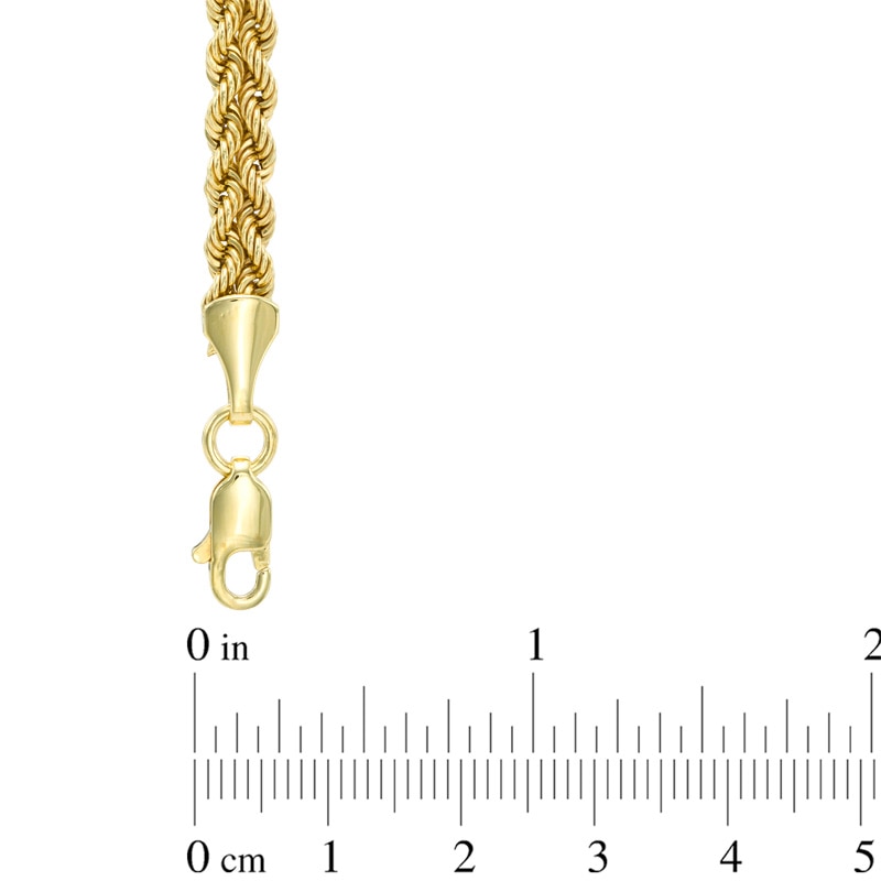 Double Row Braided Rope Chain Bracelet in 10K Gold - 7.25"