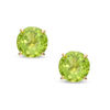 6.0mm Peridot Stud Earrings in 14K Gold