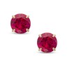 Thumbnail Image 1 of 6.0mm Lab-Created Ruby Stud Earrings in 14K Gold