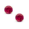 Thumbnail Image 0 of 6.0mm Lab-Created Ruby Stud Earrings in 14K Gold