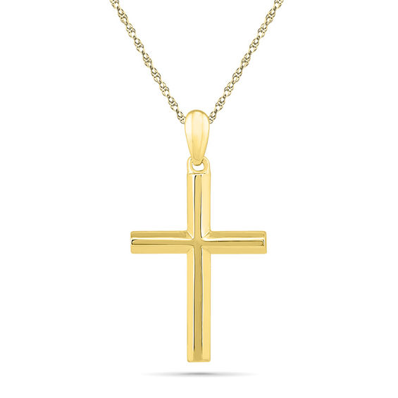 Zales 1/8 CT. T.w. Diamond Cross Necklace in 10K Gold | CoolSprings Galleria