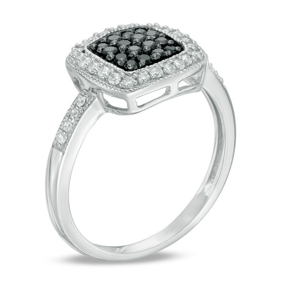 MONOCHROME　RING Shield with Grid Wrap Black Pearl / Pearl CTR Ring - ENSO RINGS