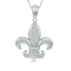 Thumbnail Image 0 of 1/10 CT. T.W. Diamond Fleur-De-Lis Pendant in Sterling Silver