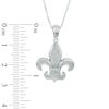 Thumbnail Image 1 of 1/10 CT. T.W. Diamond Fleur-De-Lis Pendant in Sterling Silver