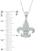 Thumbnail Image 2 of 1/10 CT. T.W. Diamond Fleur-De-Lis Pendant in Sterling Silver
