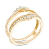 1/3 CT. T.W. Baguette and Round Diamond Solitaire Enhancer in 14K Gold