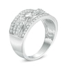 Thumbnail Image 1 of 1/3 CT. T.W. Diamond Interlocking Band in Sterling Silver