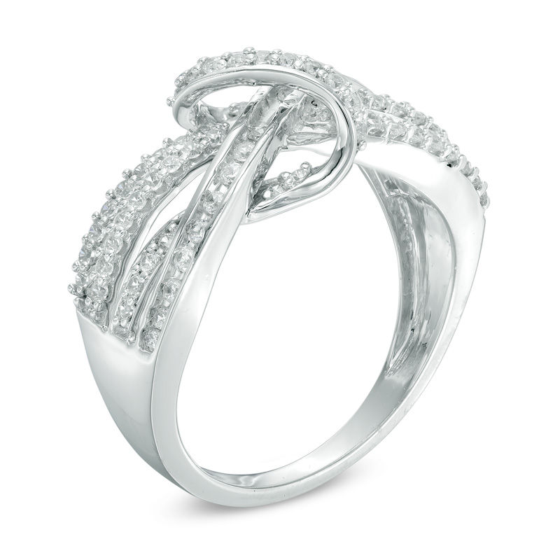 1/2 CT. T.W. Diamond Knot Ring in Sterling Silver
