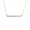 Thumbnail Image 1 of 1/10 CT. T.W. Diamond Bar Necklace in Sterling Silver and 18K Gold Plate