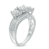 Thumbnail Image 1 of 3/4 CT. T.W. Diamond Past Present Future® Bypass Engagement Ring in 10K White Gold