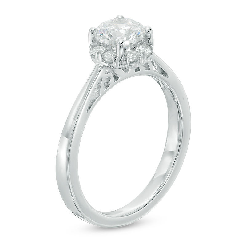 Main Image 2 of 1 CT. T.W. Certified Canadian Diamond Frame Engagement Ring in 14K White Gold (I/I1)