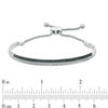 Thumbnail Image 2 of 1/10 CT. T.W. Enhanced Black and White Diamond Bar Bolo Bracelet in Sterling Silver - 9.5"