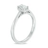 Thumbnail Image 1 of 5/8 CT. T.W. Certified Canadian Oval Diamond Frame Engagement Ring in 14K Gold (I/I2)
