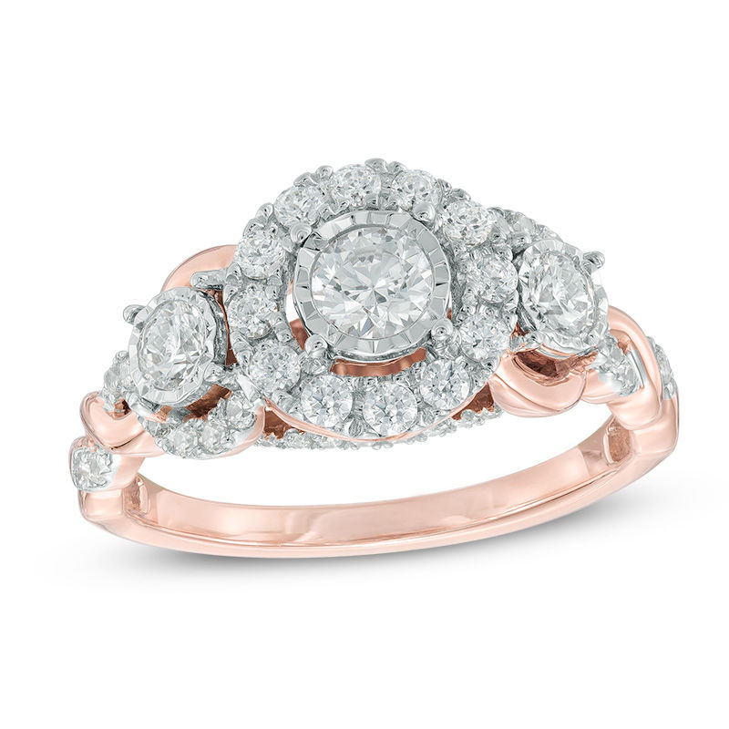 1 CT. T.W. Diamond Frame Past Present Future® Engagement