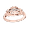 Thumbnail Image 3 of 1 CT. T.W. Diamond Frame Past Present Future® Engagement Ring in 14K Rose Gold