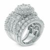 Thumbnail Image 1 of 6 CT. T.W. Multi-Diamond Three Piece Bridal Set in 14K White Gold