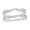 Thumbnail Image 0 of 1/3 CT. T.W. Diamond Crossover Solitaire Enhancer in 10K White Gold