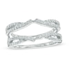 Thumbnail Image 1 of 1/3 CT. T.W. Diamond Crossover Solitaire Enhancer in 10K White Gold
