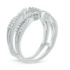 Thumbnail Image 2 of 1/3 CT. T.W. Diamond Crossover Solitaire Enhancer in 10K White Gold
