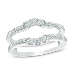 1/3 CT. T.W. Diamond Frame Solitaire Enhancer in 10K White Gold