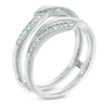 Thumbnail Image 1 of 1/4 CT. T.W. Diamond Bypass Solitaire Enhancer in 10K White Gold