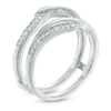 Thumbnail Image 2 of 1/4 CT. T.W. Diamond Bypass Solitaire Enhancer in 10K White Gold