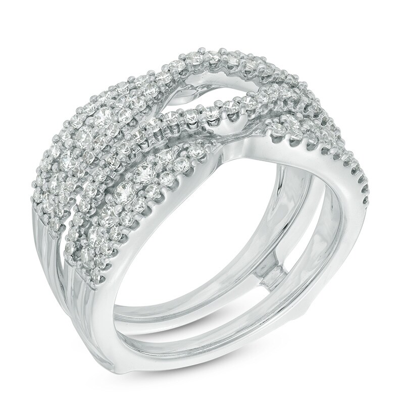 Main Image 2 of 1 CT. T.W. Diamond Solitaire Enhancer in 14K White Gold