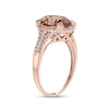 Thumbnail Image 1 of EFFY™ Collection Oval Morganite and 1/4 CT. T.W. Diamond Ring in 14K Rose Gold