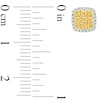 Thumbnail Image 2 of EFFY™ Collection 1/2 CT. T.W. Yellow and White Diamond Square Stud Earrings in 14K White Gold