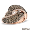 Thumbnail Image 1 of EFFY™ Collection 1-1/2 CT. T.W. Champagne and White Diamond Knot Ring in 14K Rose Gold