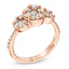 Thumbnail Image 2 of EFFY™ Collection 1 CT. T.W. Diamond Three Stone Cluster Ring in 14K Rose Gold
