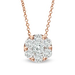 EFFY™ Collection 1 CT. T.W. Composite Diamond Pendant in 14K Rose Gold