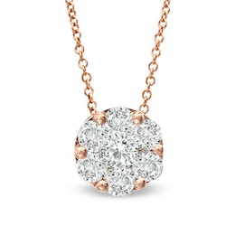 EFFY™ Collection 1 CT. T.W. Composite Diamond Pendant in 14K Rose Gold