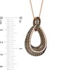 Thumbnail Image 1 of EFFY™ Collection 1-1/4 CT. T.W. Champagne and White Diamond Overlap Pendant in 14K Rose Gold