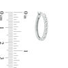 Thumbnail Image 1 of 1/15 CT. T.W. Diamond Swirl Hoop Earrings in Sterling Silver